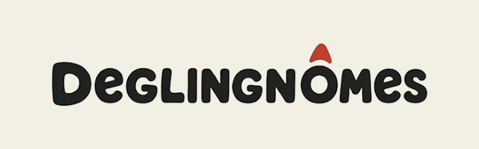Le logotype Les Déglingnomes dans sa forme primaire